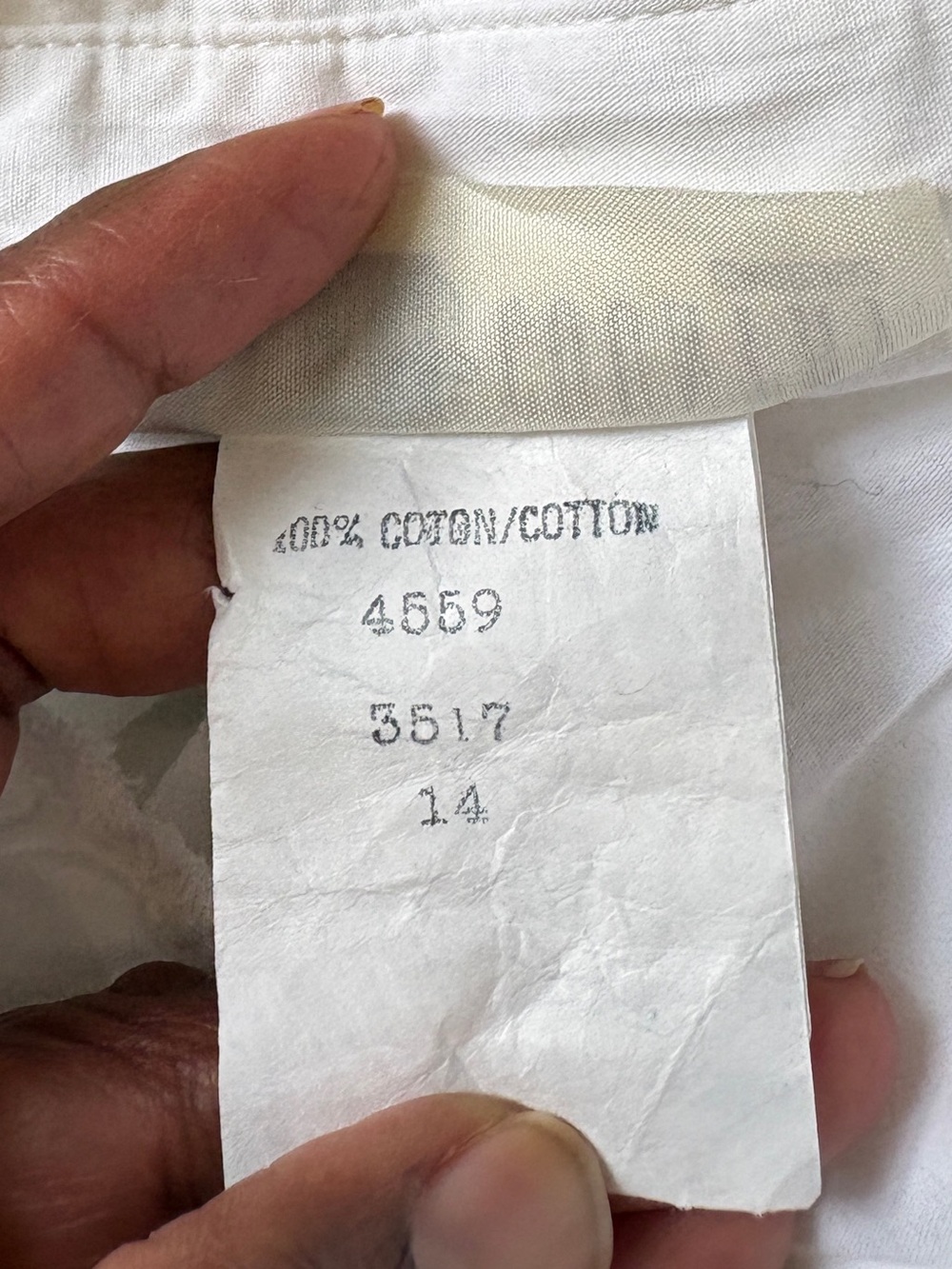 Vintage Town & Country White Cotton Shirt Dress With Shoulder Pads, Belt Size 14 - Picture 10 of 14